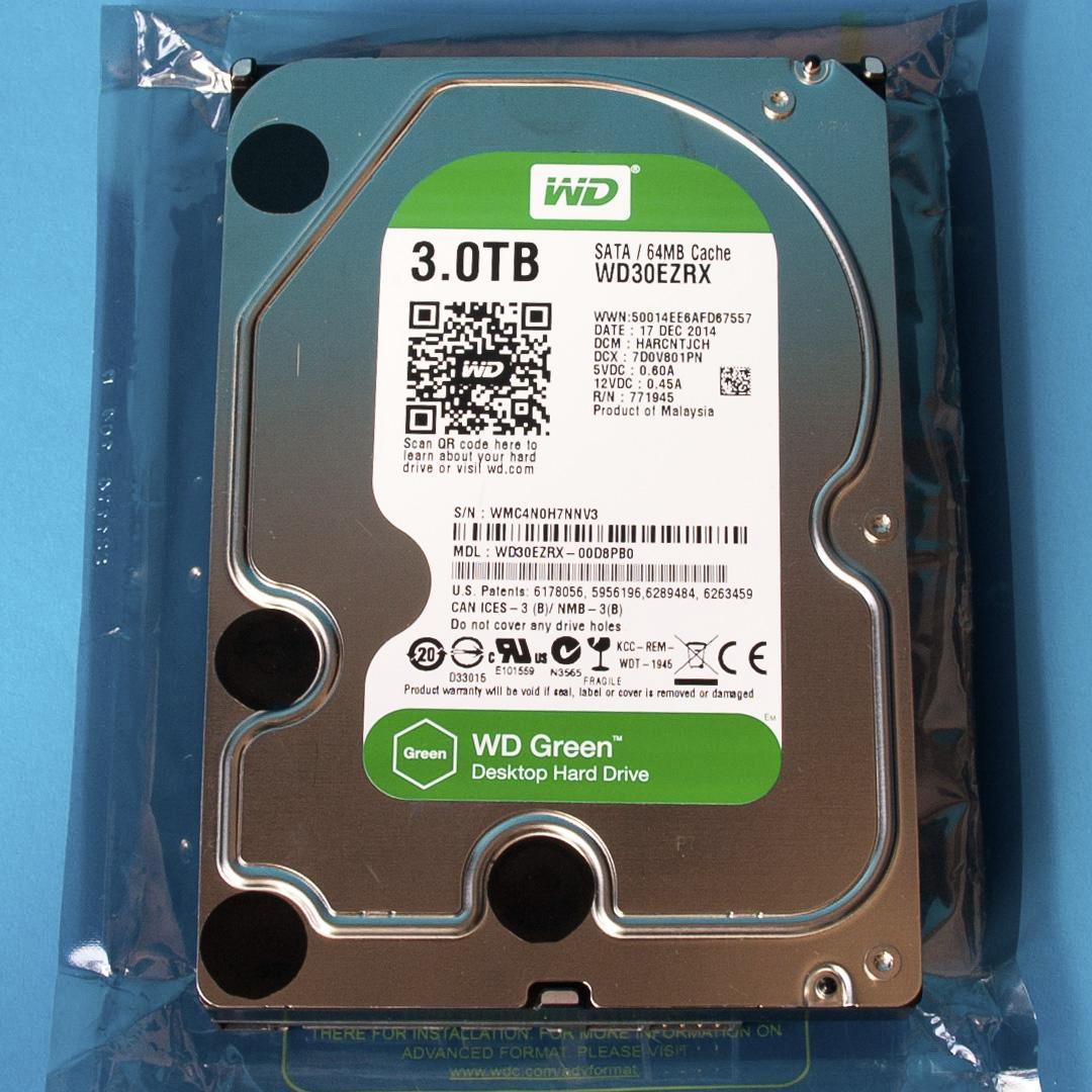 WD 3TB HDD WD30EZRX 使用時間3334時間