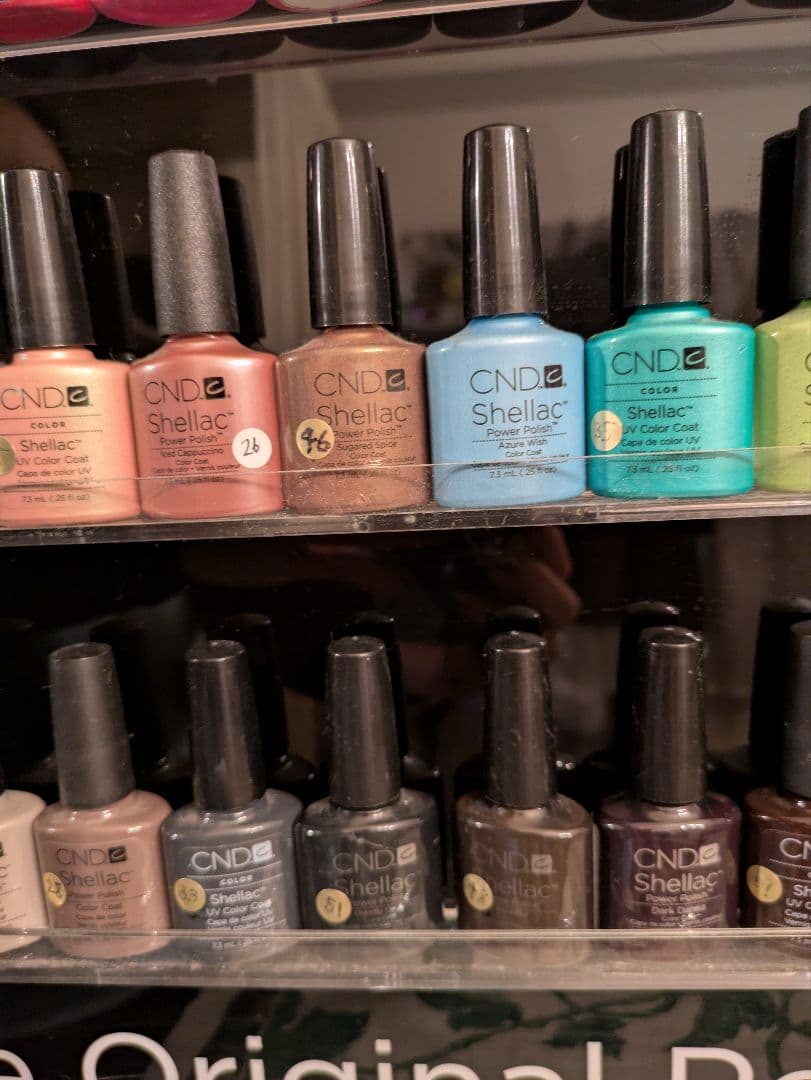 CND♥️Shellacジェルネイル４４本セット♥️専用ラック♥️クリアチャート