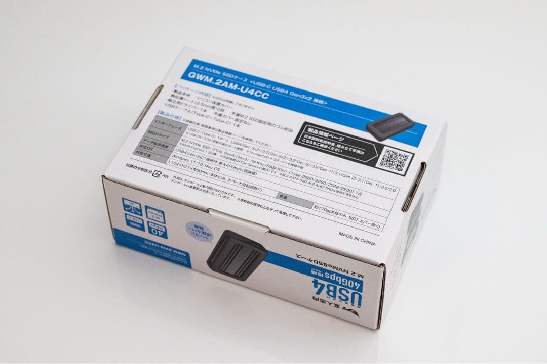 【新品未使用】玄人志向 40Gbps SSDケース GWM.2AM-U4CC