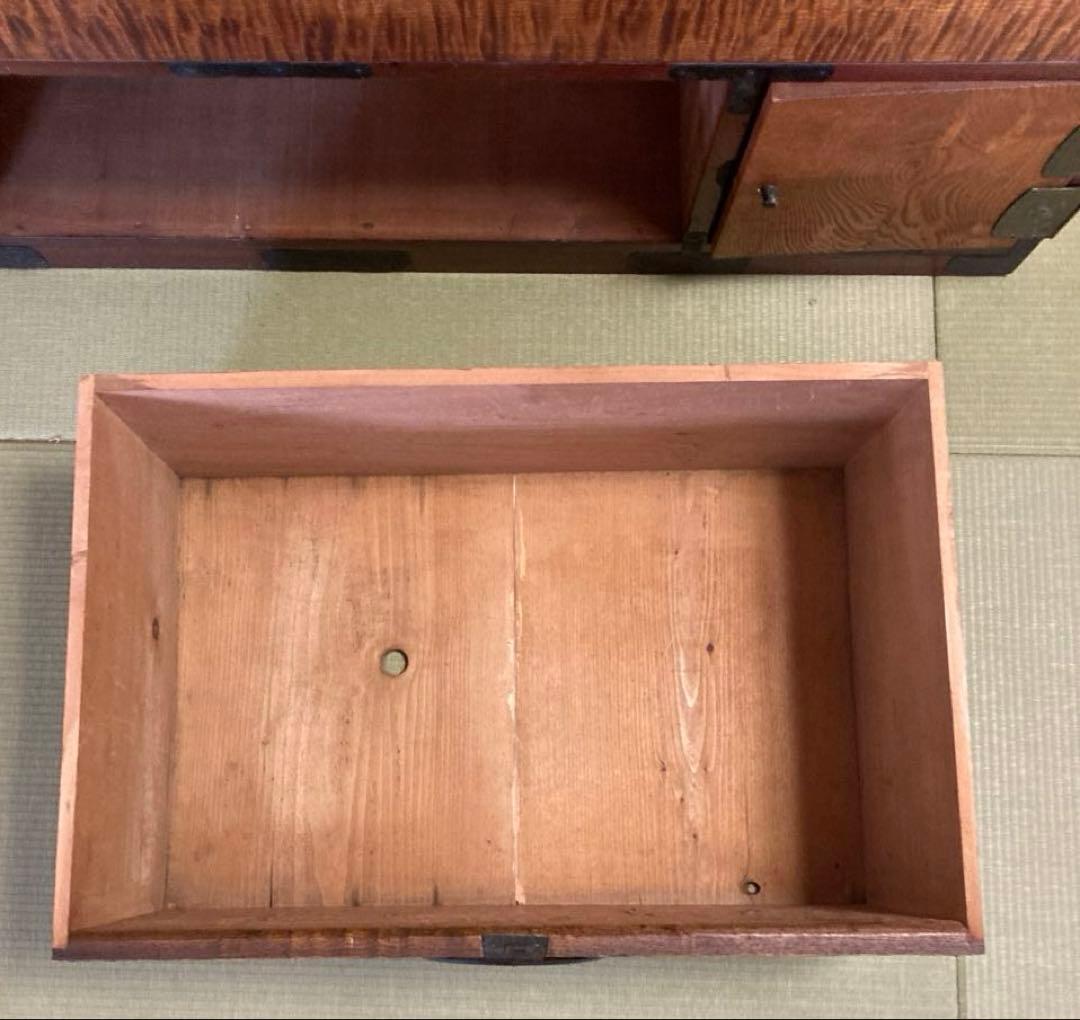 金具付き 和簞笥 ♦️上部分・画像1♦️たのめる便利用のため上下分けて出品発送♦️