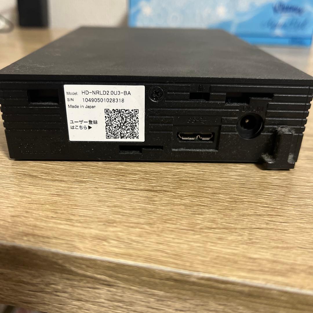 バッファロー 外付けハードディスク 2TB HD-NRLD2.0U3-BA