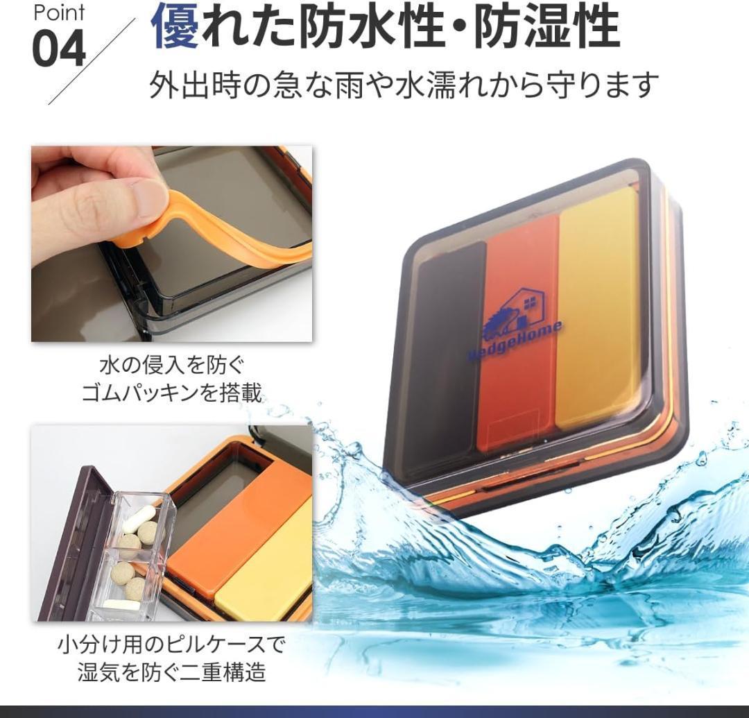 ☆ピルケース 薬ケース コンパクト サプリケース 3日分 ホワイト