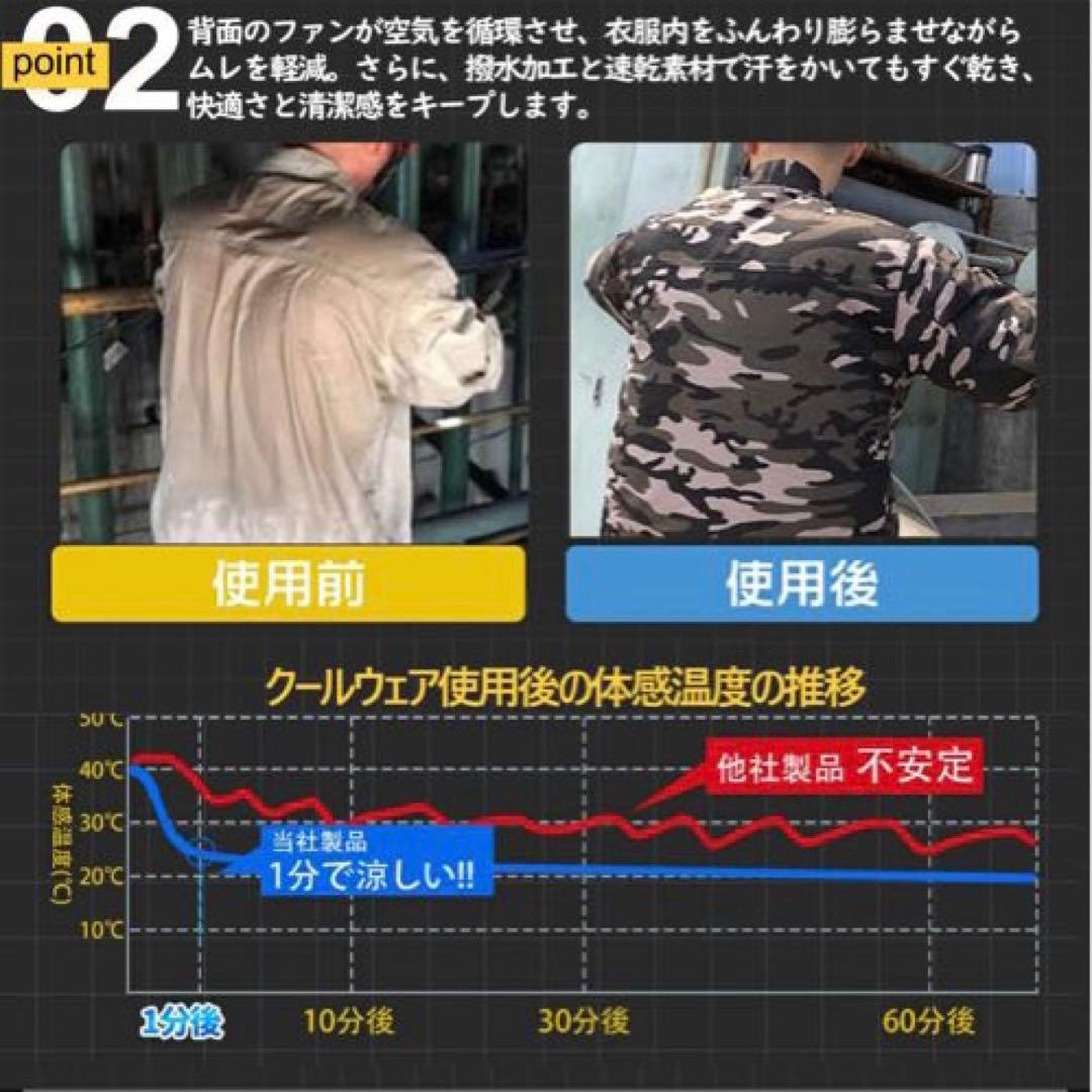 ファン付きベスト ファン付き 空調ベスト 作業着 ファン付き作業服 2XL