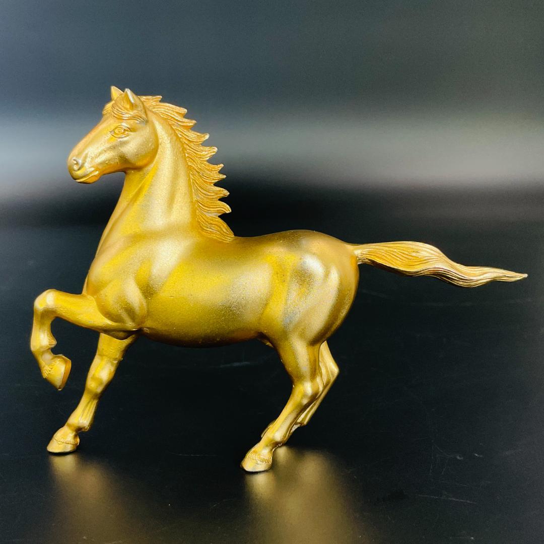 真鍮製 干支 馬 置物 金色 駿馬 金馬 縁起物 開運 招福 十二支R8SA72