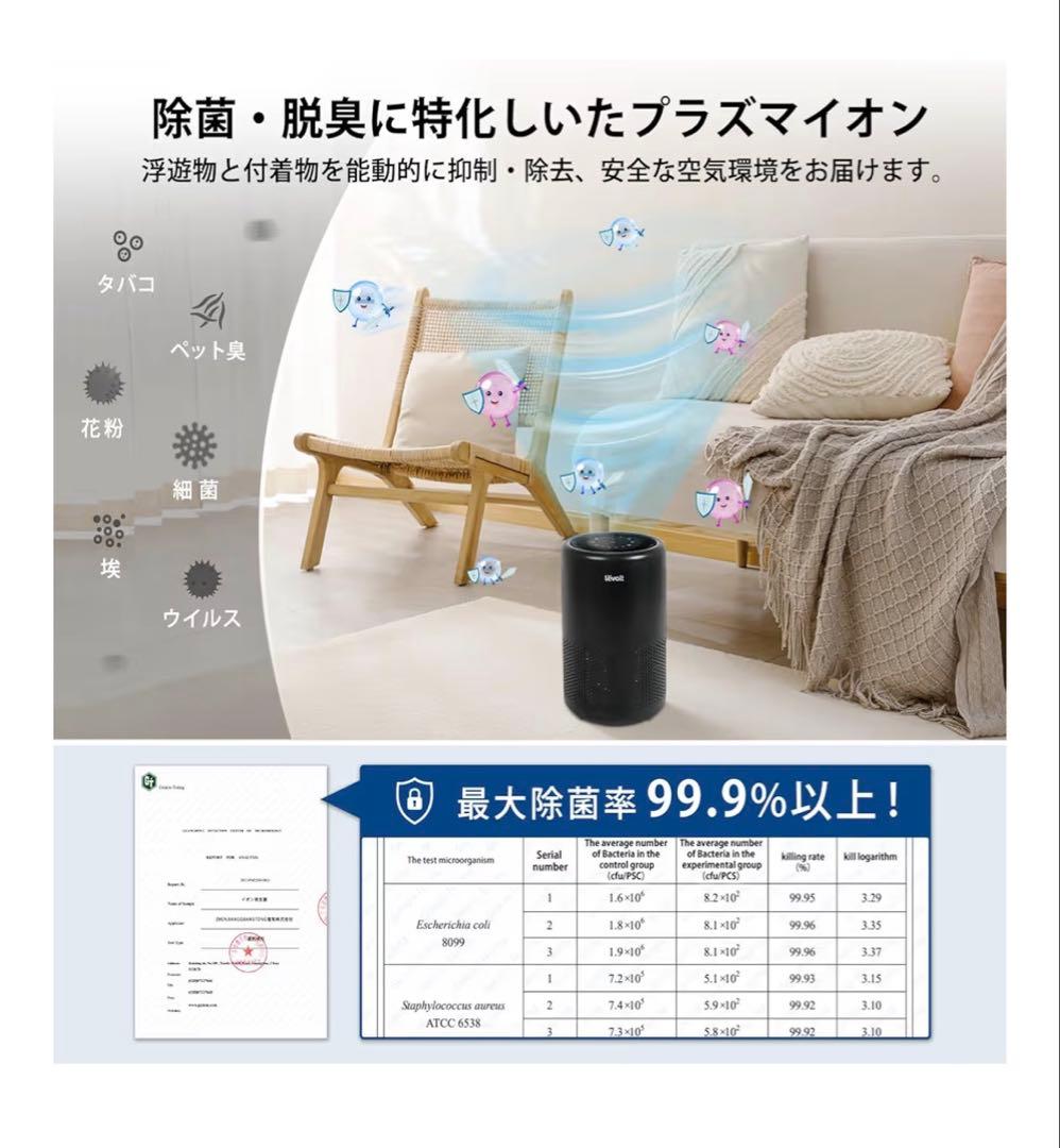 空気清浄機 18畳 小型 脱臭 ハウスダスト ほこり スマホ対応