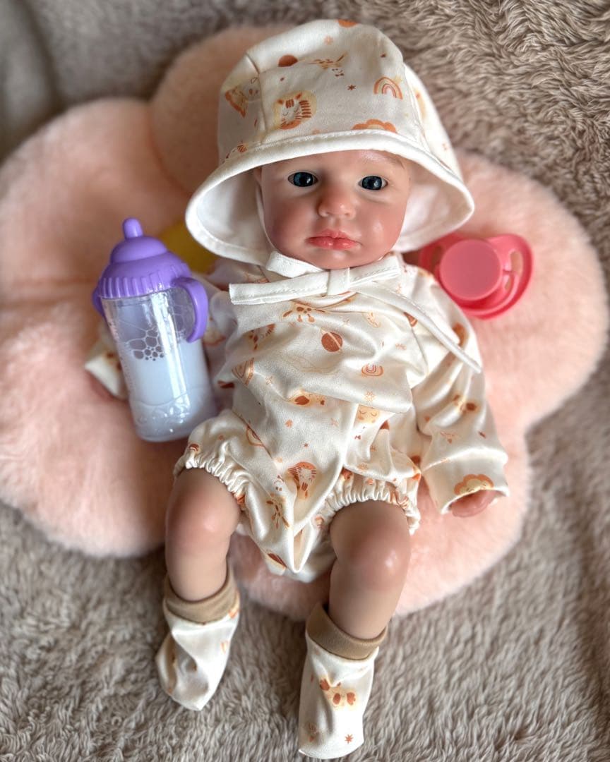 ★新品★リボーンドールフルシリコン ゆるかわ女の子 33cm