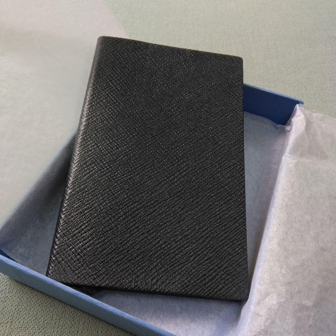 【新品・未使用】SMYTHSON パナマノート 黒レザー金縁