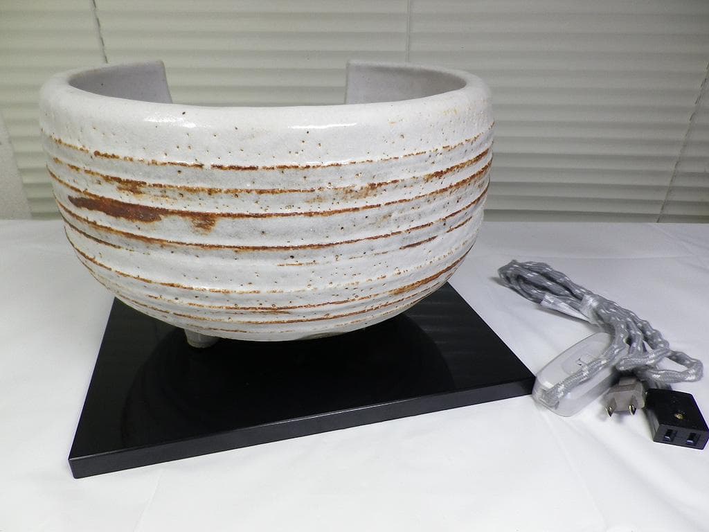 野々田商店 炭型電熱器 志野 道安型 茶道具 風炉 風炉釜