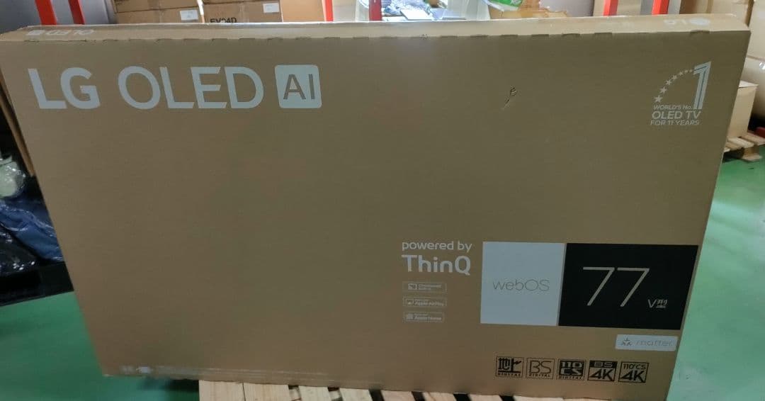 テレビ 77型 有機EL LGエレクトロニクス TV OLED77B4PJA