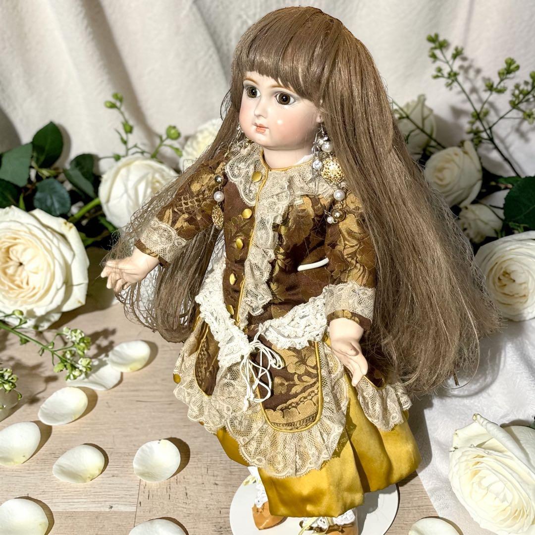 ビスクドール ピエール ジュモー 作家様 綺麗 ドレス ボネ カメオ ティアラ