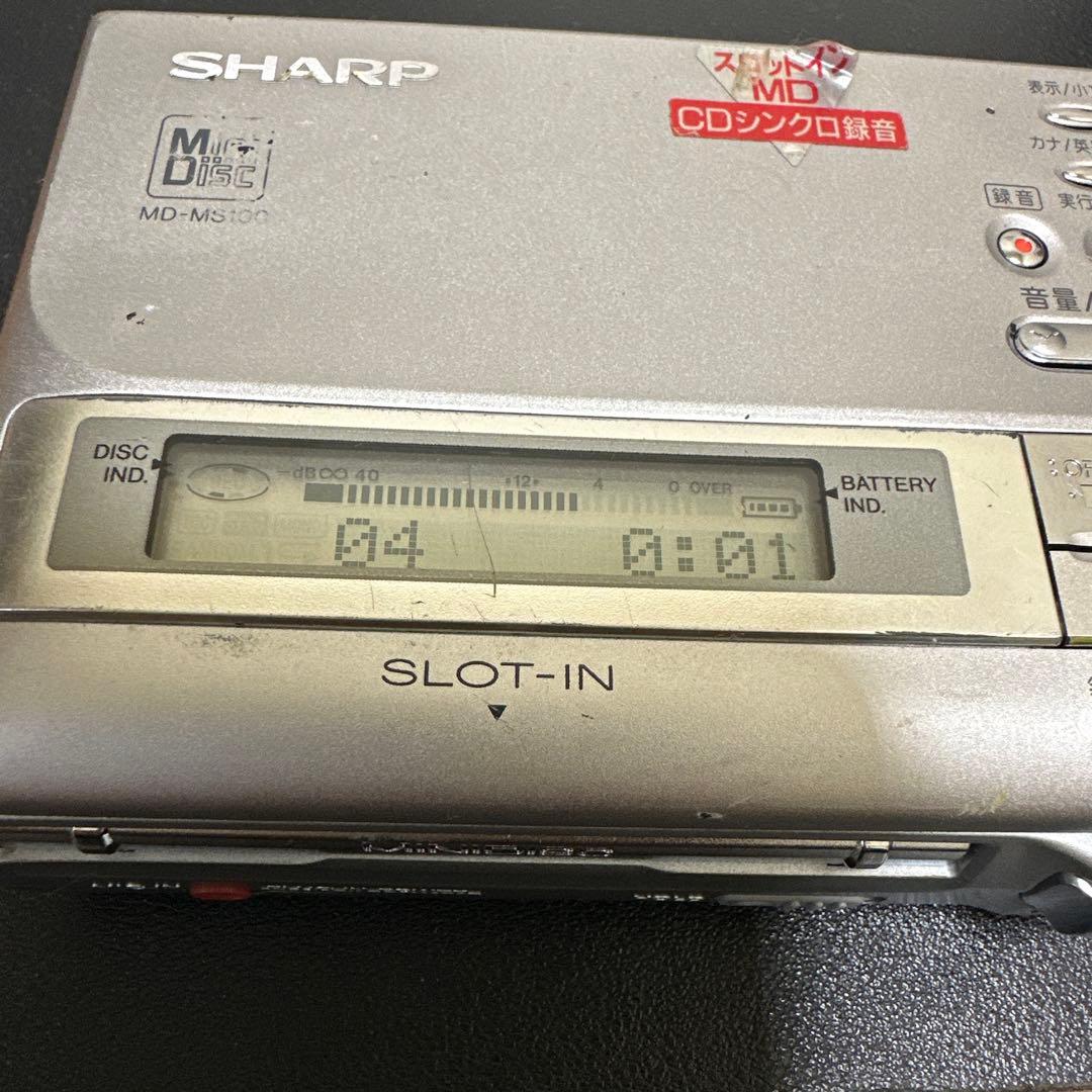 SHARP MDポータブルレコーダー MD-MS100 動作確認済