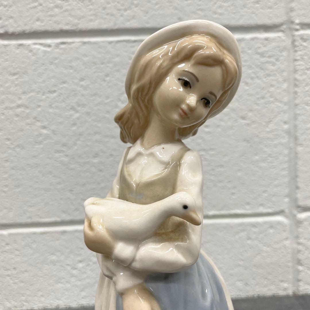 【美品】Lladro 少女とアヒルとガチョウ