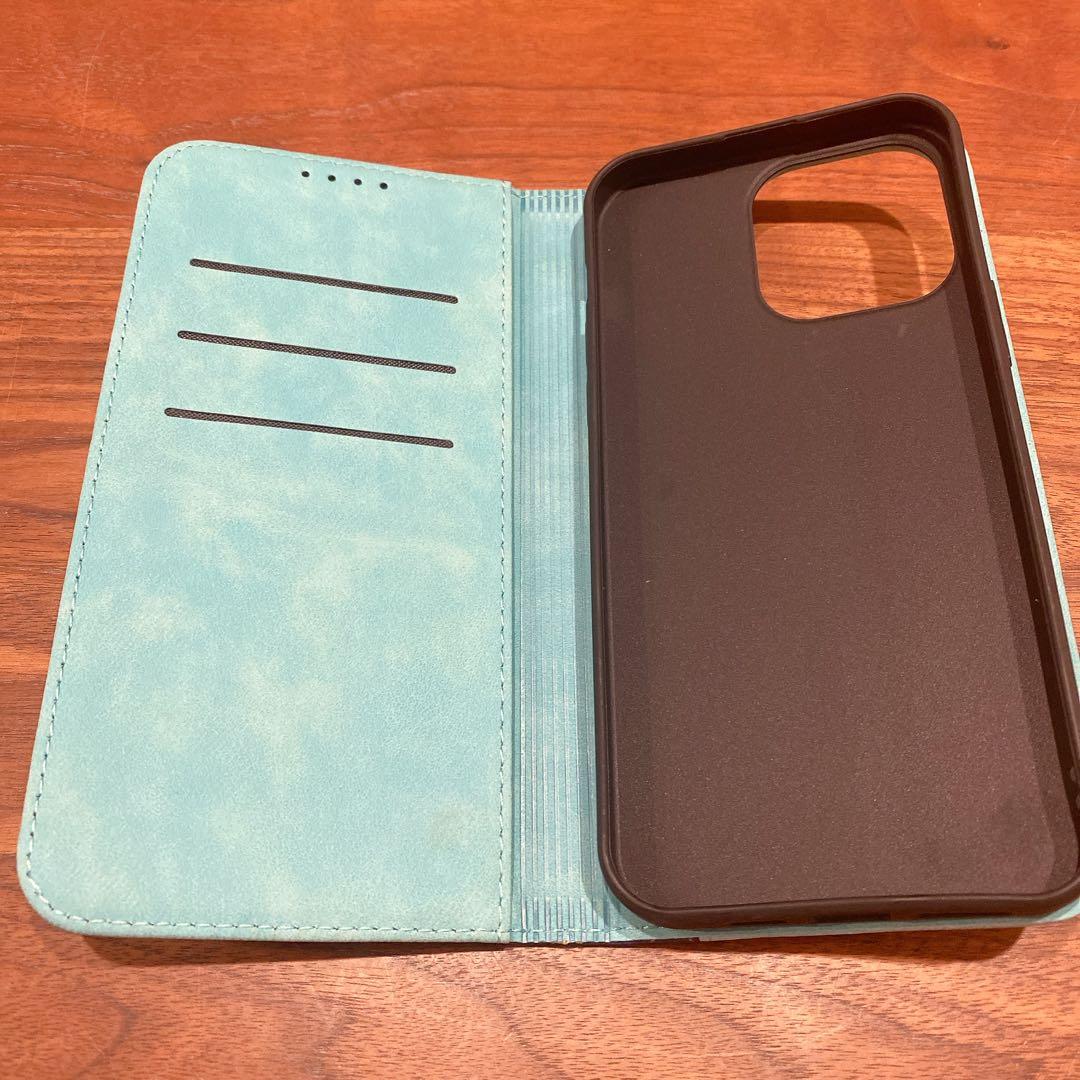 iPhone15 Pro Maxケース iPhoneケース 手帳型 ネイビー