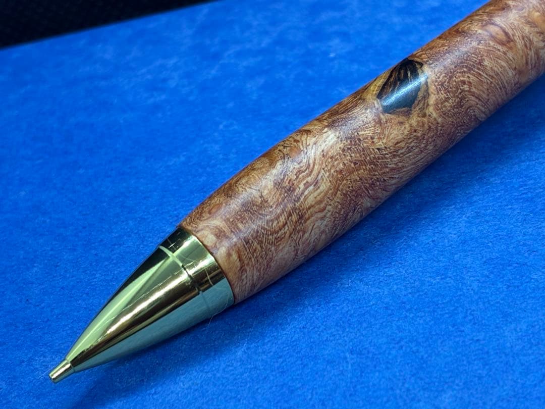 【早い者勝ち】極上花梨瘤　シャープペンシル0.5 加藤金属　ハンドメイド