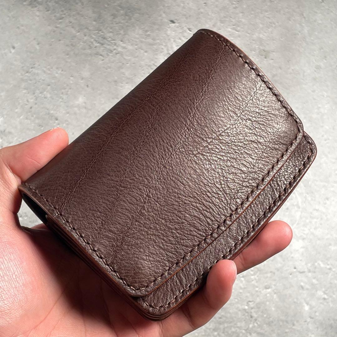 【outlet】Shortwallet ”MANO”ダークブラウン