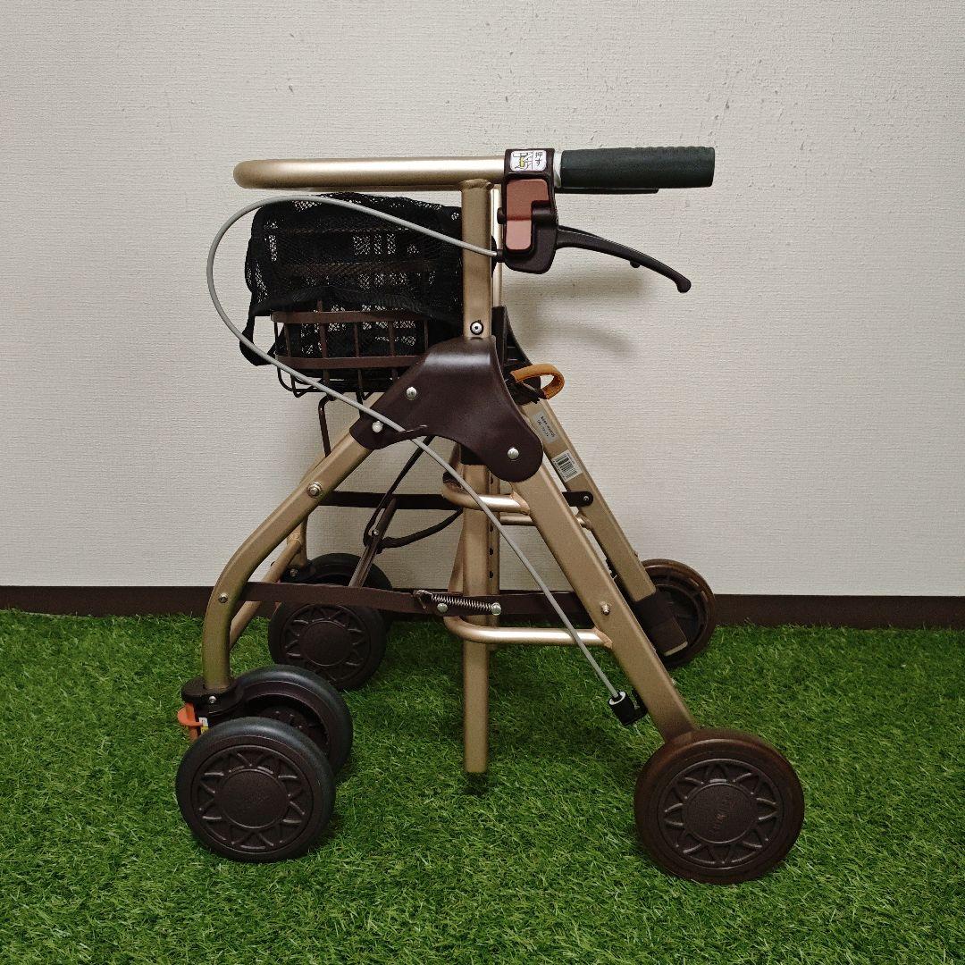 幸和製作所　歩行車　テイコブリトルホーム　waw05　ブラウン　バック付き