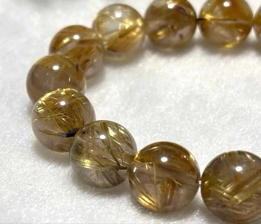 究極品質　天然石の王者　幻のナチュラルフュージョンタイチンルチルクォーツのブレス