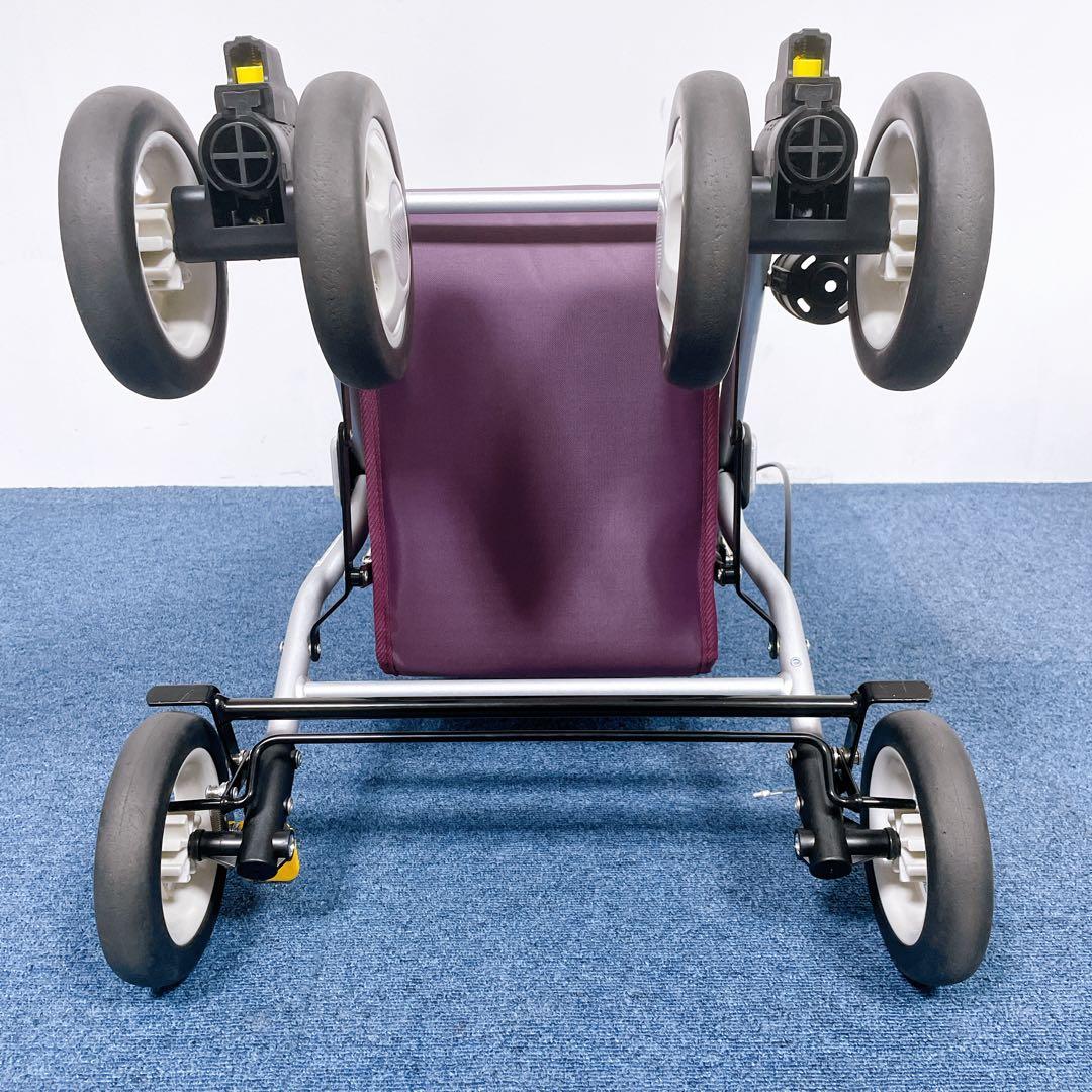 【使用少】幸和製作所 シルバーカー テイコブ パープルフラワー