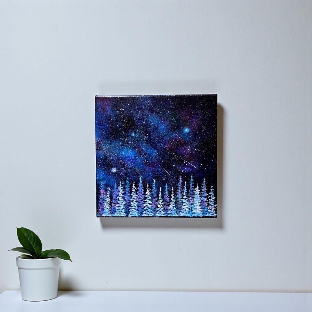 【一点物】星を待ちわびて｜アクリル画 原画 インテリア絵画