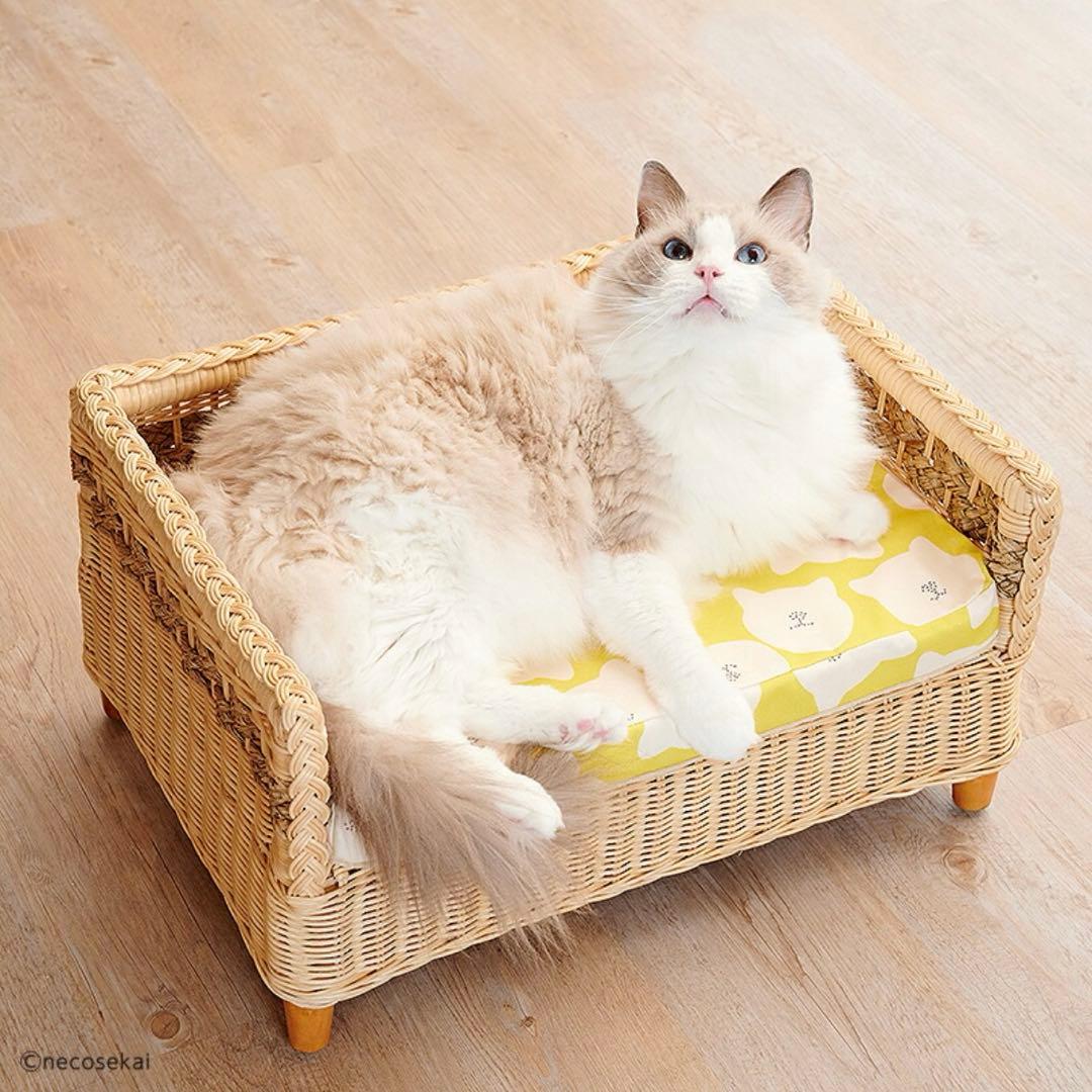 necosekai ネコセカイ　ラタンベッド　猫ベッド