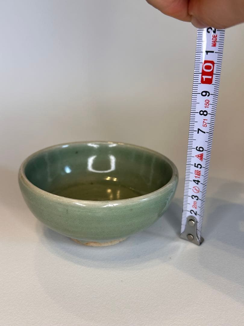 中国古董品 明代　龍泉窯　茶杯　一客　口径9cm 茶道具