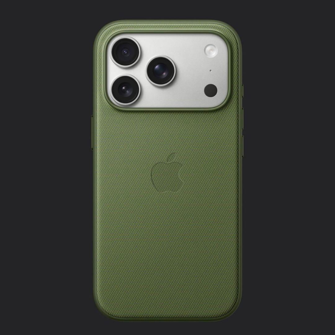 ✴︎美品✴︎iPhone17Pro ケース Apple純正 テックウーブン グリーン