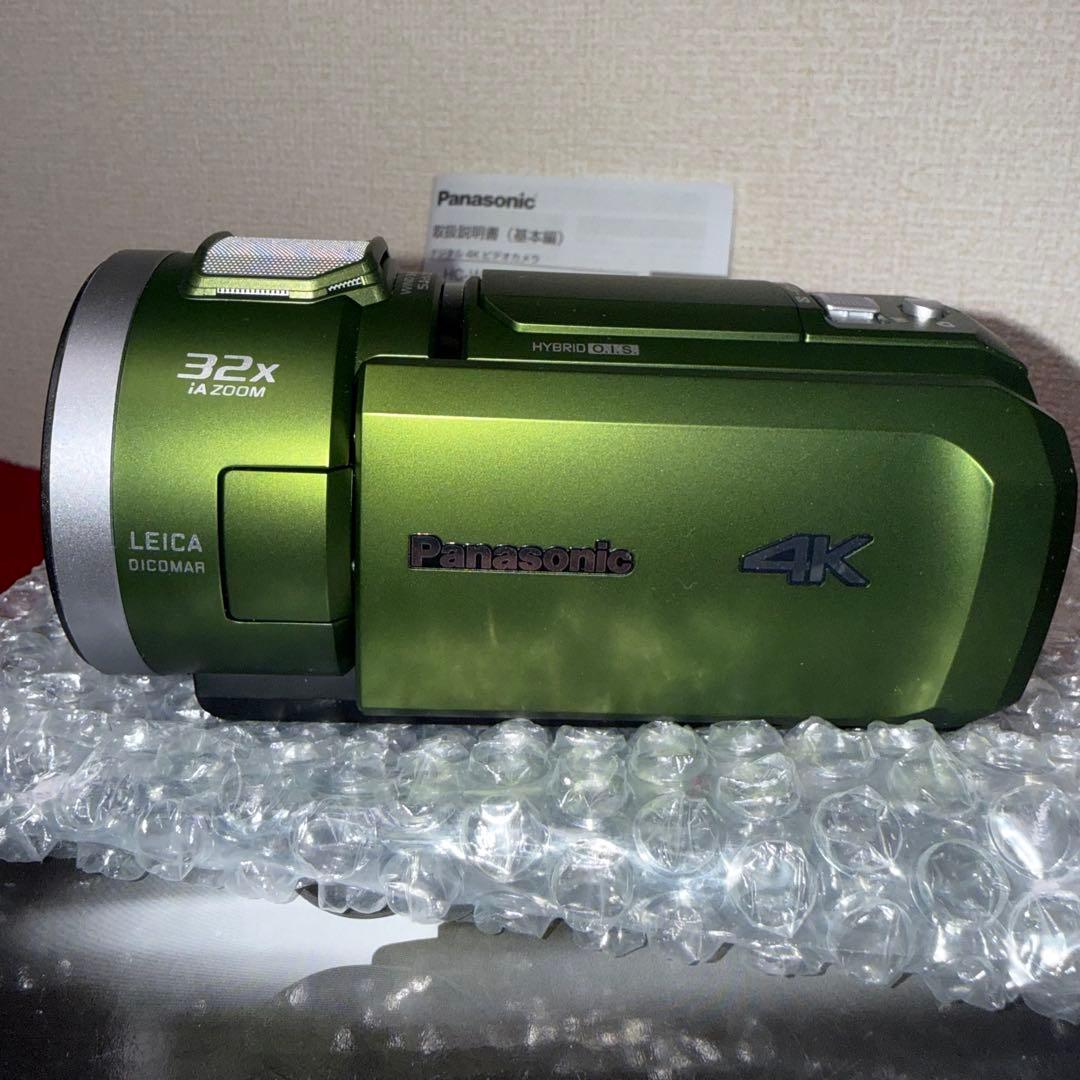 【美品】Panasonic HC-VX2M 4Kグリーン 32倍ズーム 箱付き