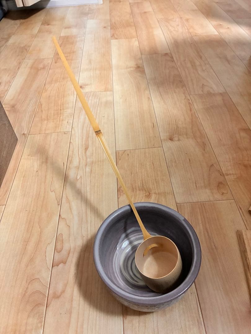 木製茶箱 4段収納 茶器付き