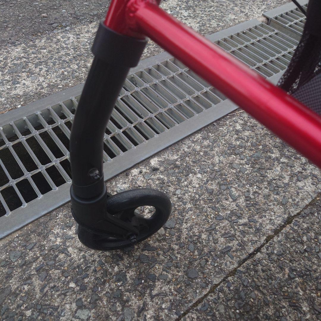 折りたたみ式歩行器 ブラックレッド