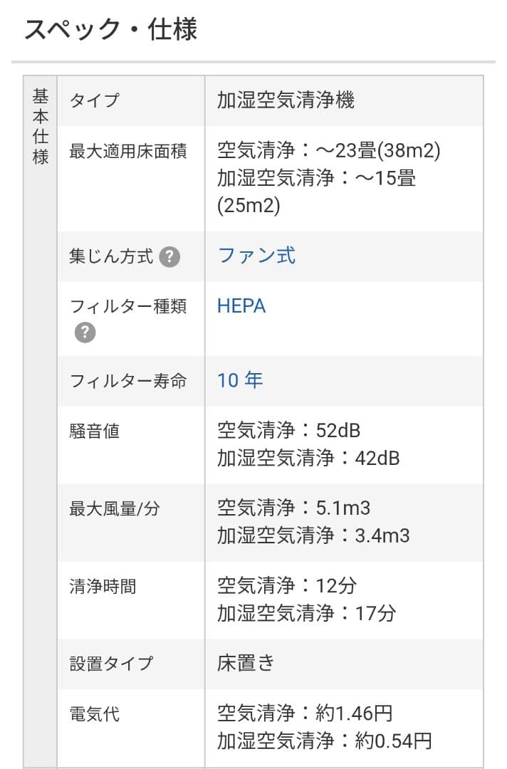 ★最終値引き【美品】２０２０年製 SHARP 空気清浄機 KC-H50-W 加湿