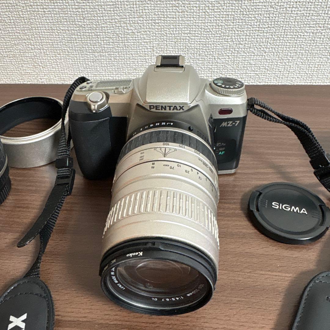 動作良好 PENTAX MZ-7 一眼レフカメラ SIGMAレンズ2本セット
