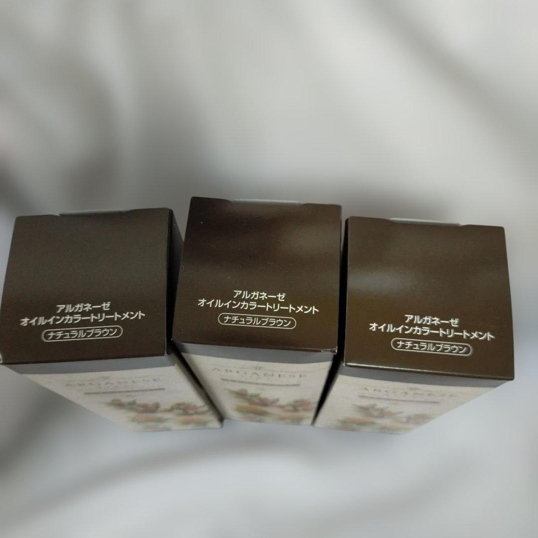 ARGANESE オイルカラー トリートメント ナチュラルブラウン 3本セット