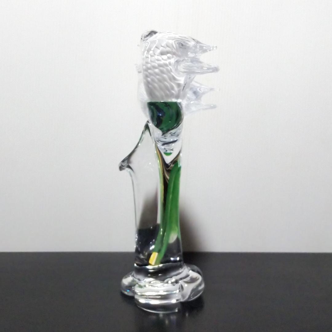 Marcolin Art Crystal マルコリン クリスタル 花瓶 緑白
