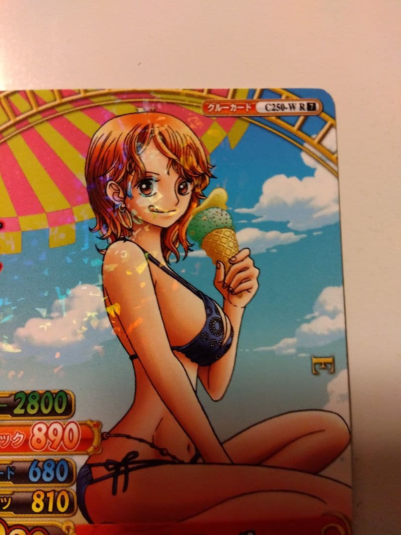[美品、絶版、超レア]　ワンピーベリーマッチW R レア　水着ナミ　スコール