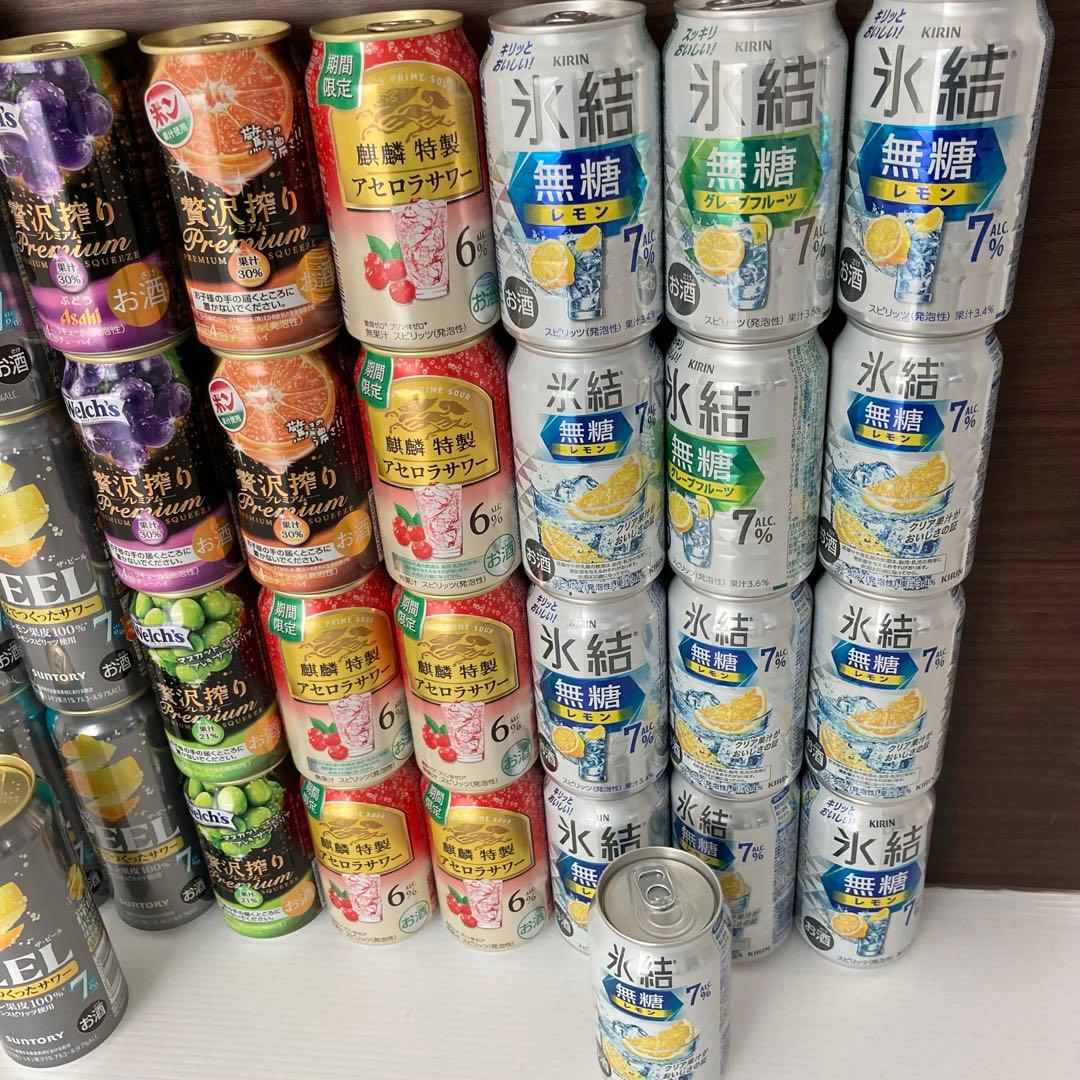 お酒まとめ売り　詰め合わせ　チューハイ　サワー　氷結　ピール　贅沢搾り