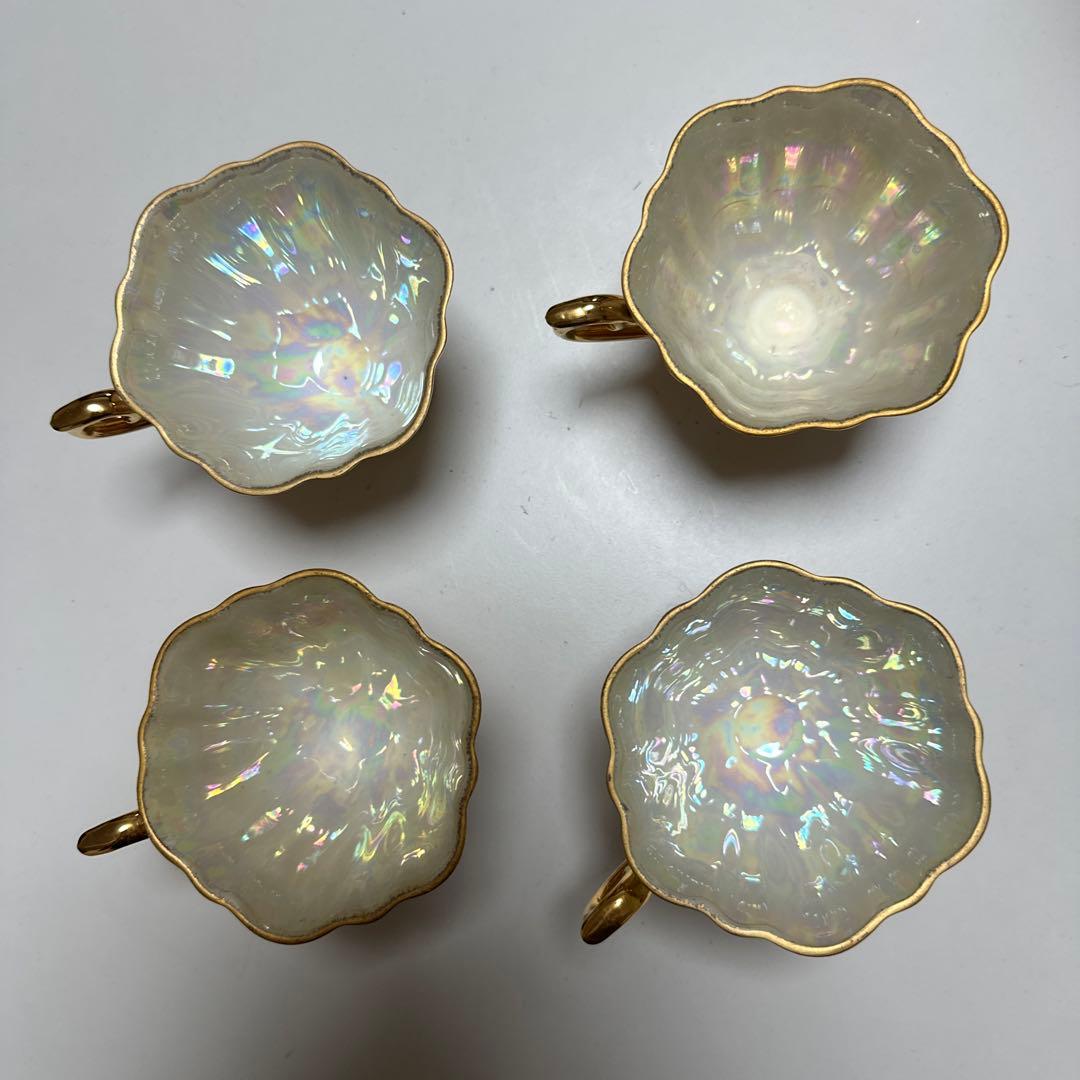 KUDO TOKI fancy China ティーカップ4客ヴィンテージ