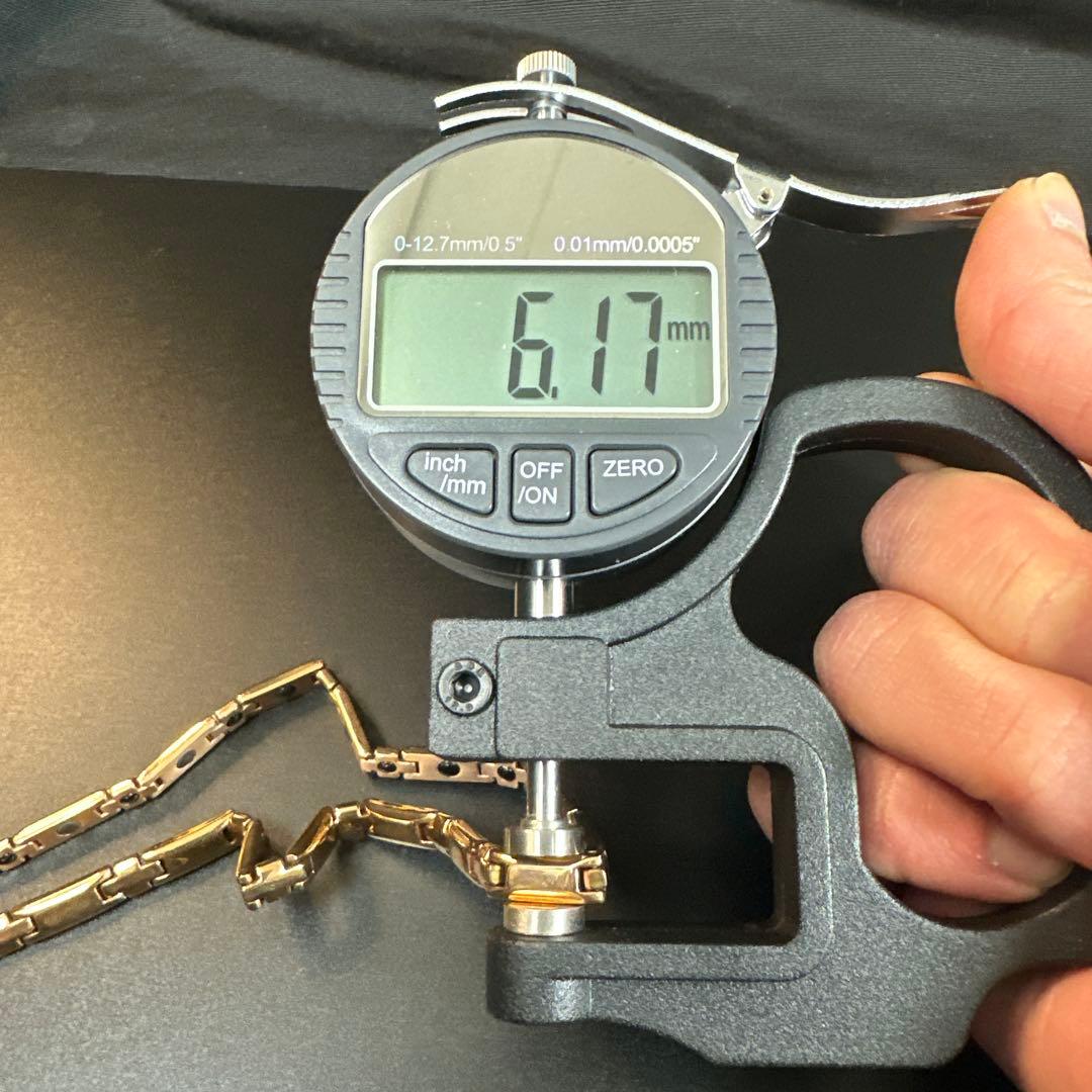 GAMMA ゲルマ健康器具ゴールドリンクチェーンネックレス中古　0017