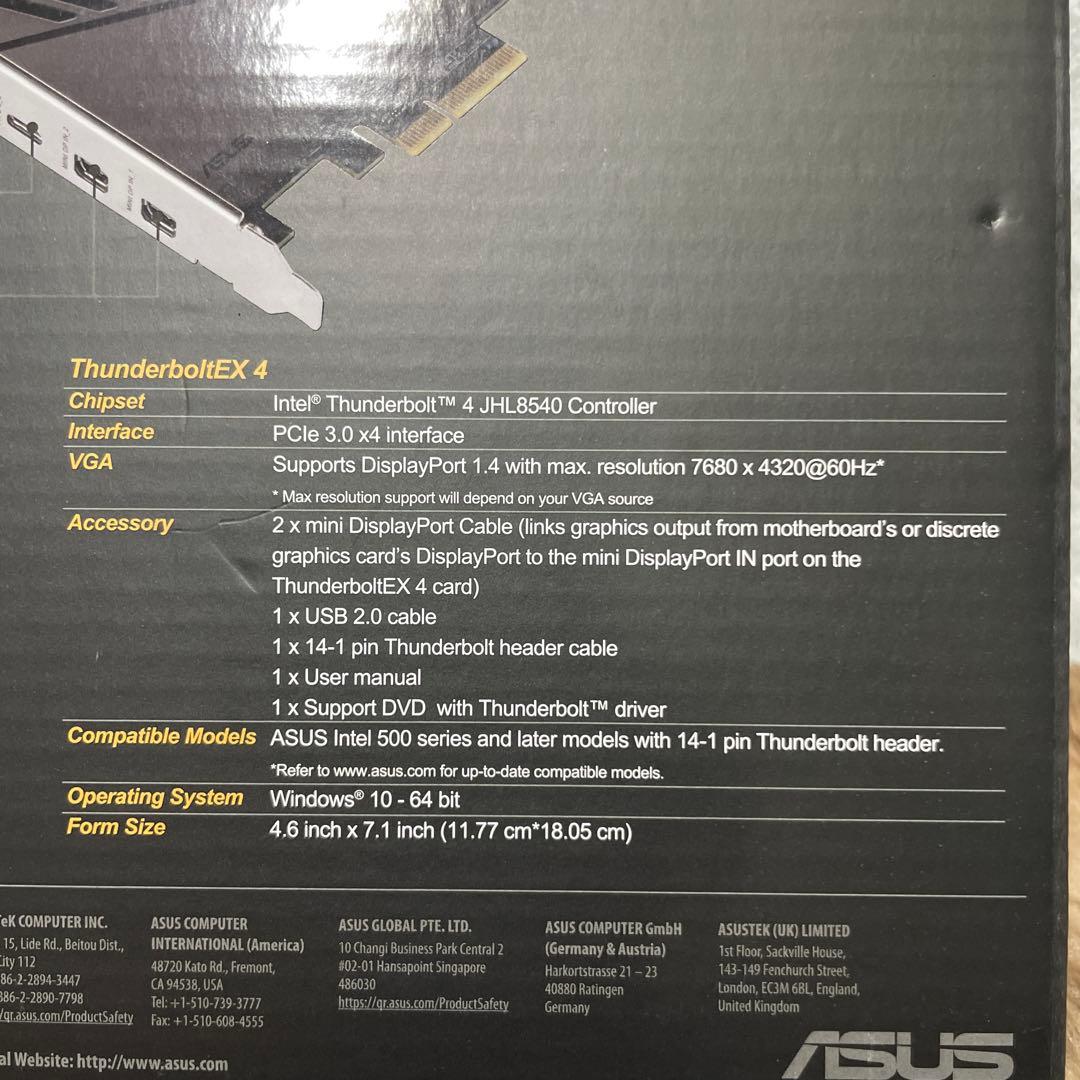 ASUS THUNDERBOLTex 4 拡張カード