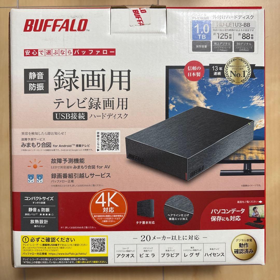 BUFFALO 外付けハードディスク 1.0TB