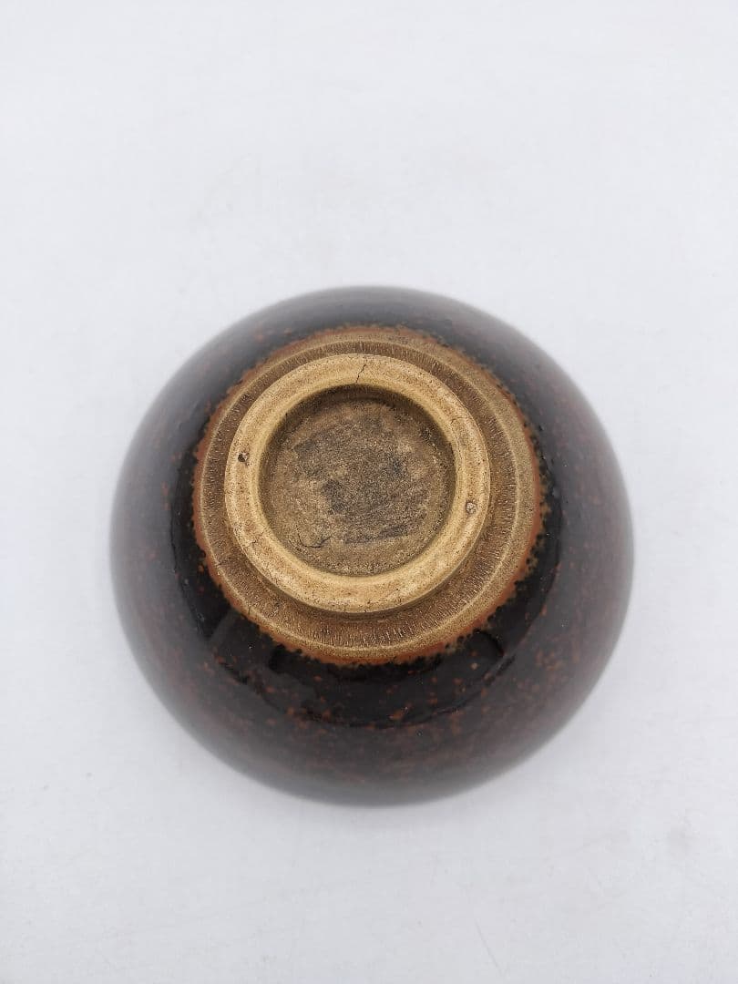d136 天目茶碗 仕服付 古代名物紹鴎緞子 木箱 茶道具 古物