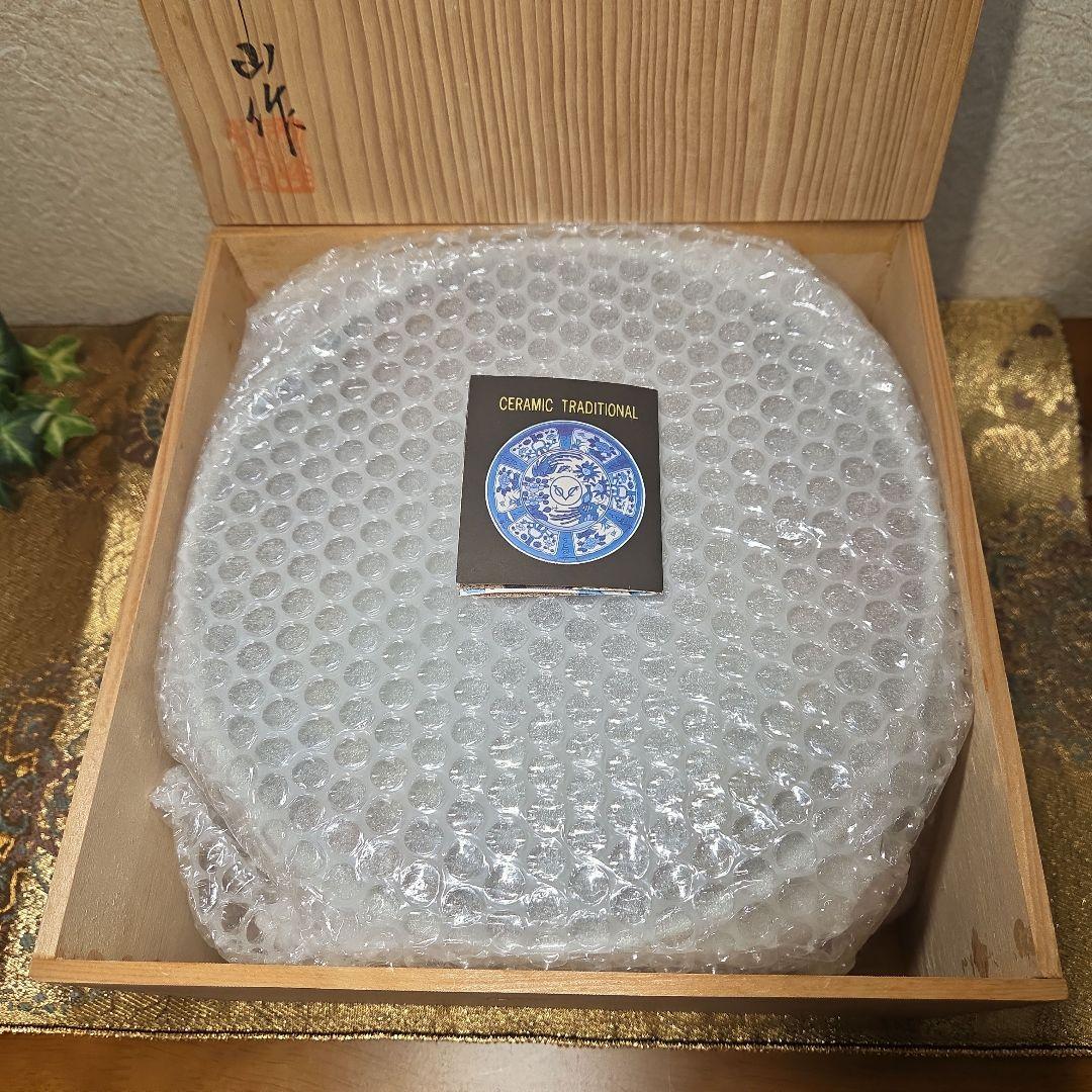 【未使用】有田焼 華山窯 古伊万里浪漫 金彩コンポート 高台鉢 共箱・しおり付