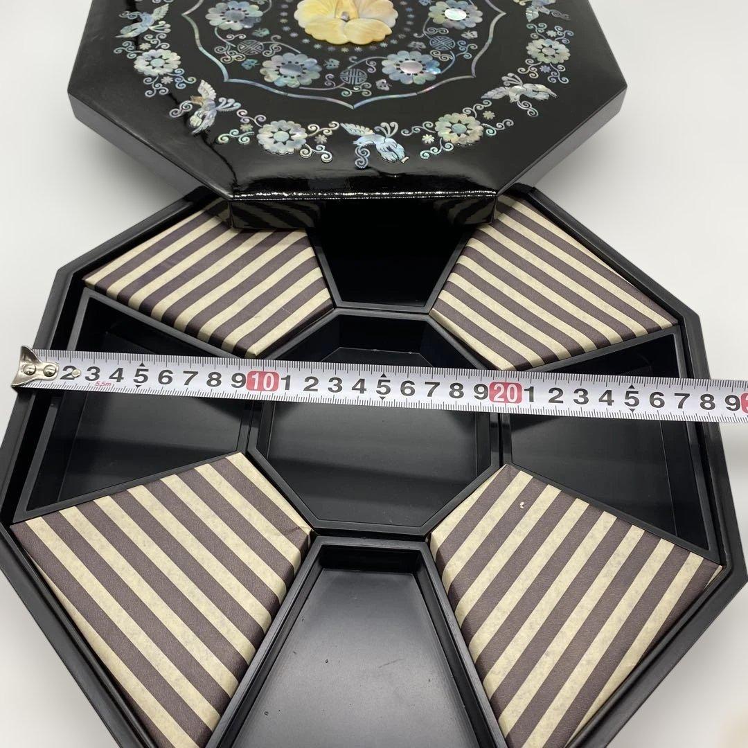 韓国伝統工芸 螺鈿細工 八角漆器 九節板（クジョルパン）