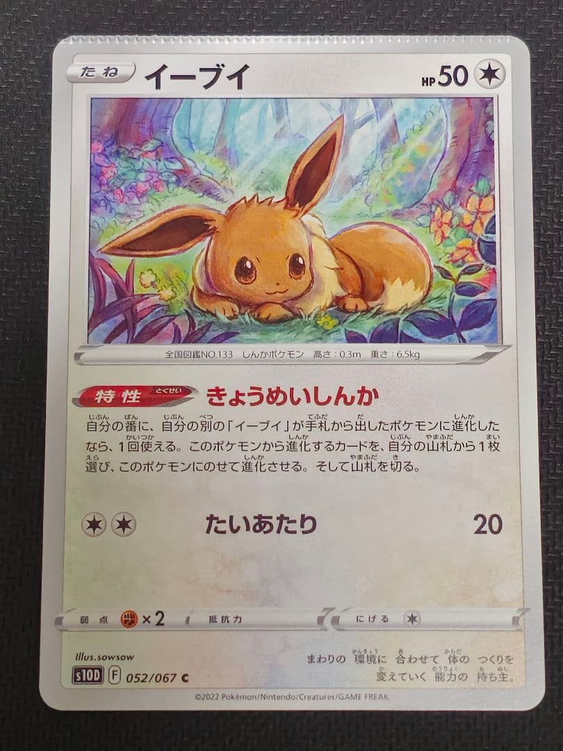 【貴重】ポケモンカード イーブイ きょうめいのしんか 　エラーカード　世界に一枚