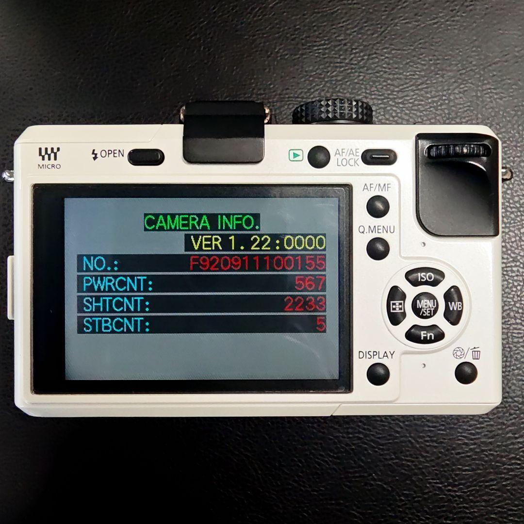 美品 パナソニック LUMIX DMC-GF1 ホワイト パンケーキレンズキット