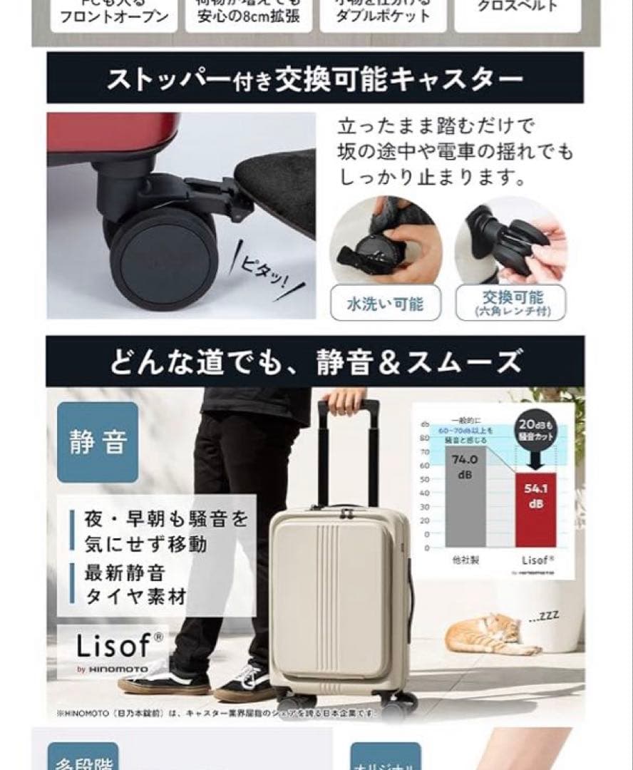 MAIMO STAND U PLUS スーツケースMサイズ　ストッパー　拡張