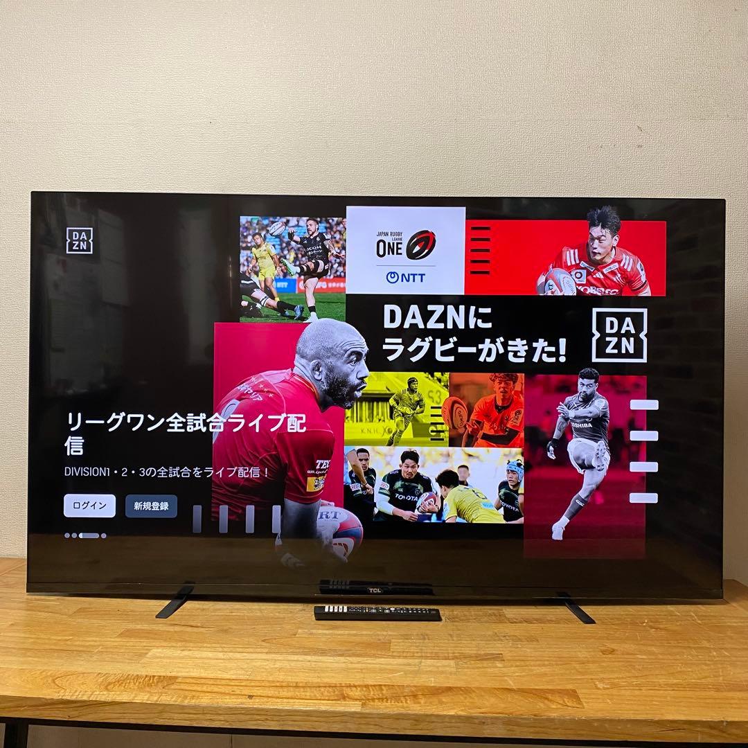 TCL 65V型 4K 液晶テレビ スマートテレビ 65P8S 動画配信アプリ○
