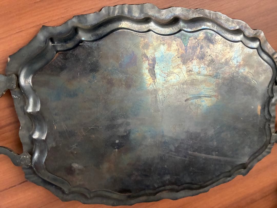 ヴィンテージ　古代ギリシャ風　装飾トレイ　エジプト製 ハンドメイド トレイ