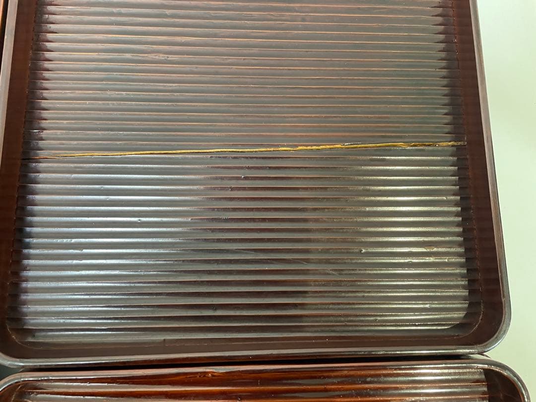 【現状品】漆器 溜塗 懐石 割烹 膳 懐石膳 四方盆 脚付 折敷 9枚 ①