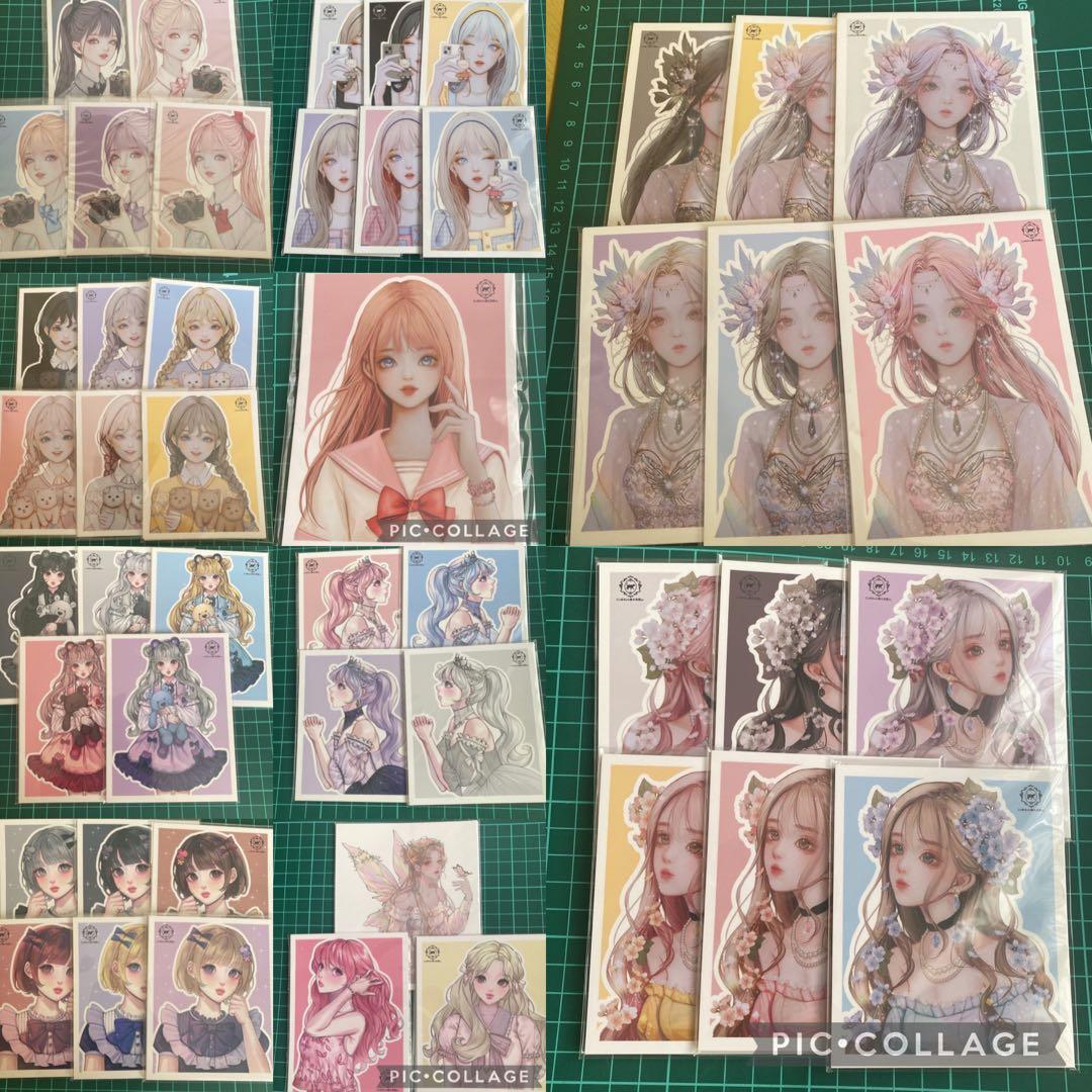 女の子ステッカー ♡ ペアステッカー ♡ 人物ステッカー ♡ おすそ分け