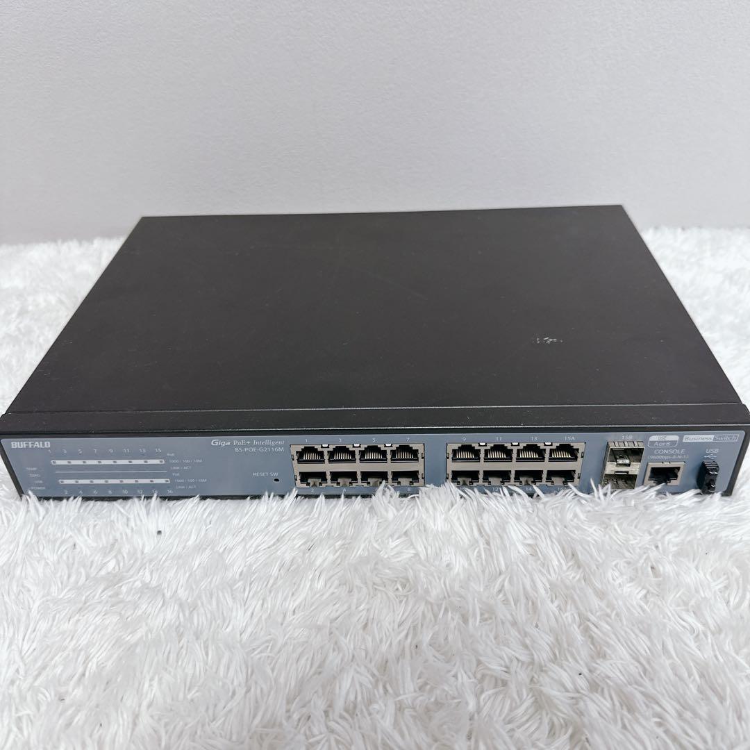 バッファロー HUB BS-POE-G2116M PoE給電 GUI確認済